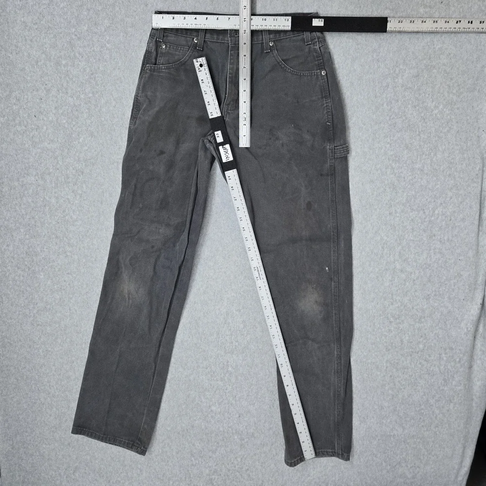 Dickies Men Pants Gray 30x32 Y2K Carpenter Canvas 33